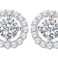 14 Karat White Gold 0.25 Carat Diamonds Round Earrings-0128013-WG