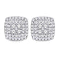 10 Karat Yellow Gold 0.25 Carat Diamonds Cushion Stud Earrings-0126213-YG