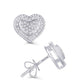 10 Karat Yellow Gold 0.15 Carat Diamonds Heart Stud Earrings-0126766-YG