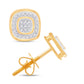 10 Karat Yellow Gold 0.11 Carat Diamonds Cushion Earrings-0126099-YG
