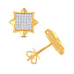 10 Karat Yellow Gold 0.25 Carat Diamonds Star Earrings-0125747-YG