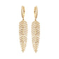 14KY 1.25CTW DIAMOND PALM LEAF DANGLING EARRINGS