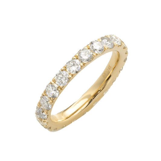 14KY 2.00CTW DIAMOND MACHINE SET ETERNITY BAND