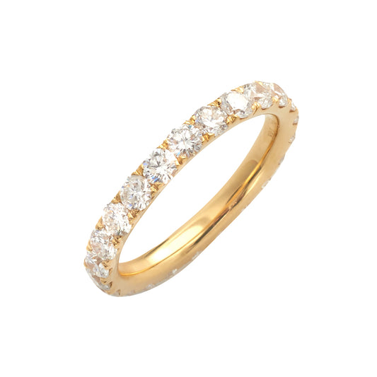 14KY 2.10CTW DIAMOND MACHINE SET ETERNITY BAND