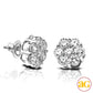 14KW 2.55CTW DIAMOND 7-STONE FLOWER EARRINGS