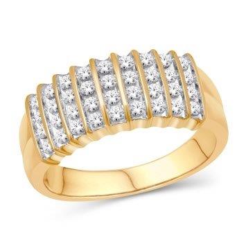 10 Karat White Gold 0.75 Carat Diamonds Classic Men's Ring-0629828-WG