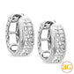 14KW  1.00CTW DIAMOND HOOP EARRINGS
