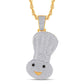 10 Karat Yellow Gold 1.83 Carat Diamonds Cartoon HipHop Pendant-1025842-YG