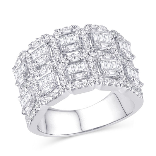 10 Karat White Gold 2.00 Carat Diamonds Fashion Men's Ring-0325894-WG