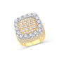 10 Karat All Yellow Gold 4.97 Carat Diamonds Cushion Men's Ring-0325796-ALY