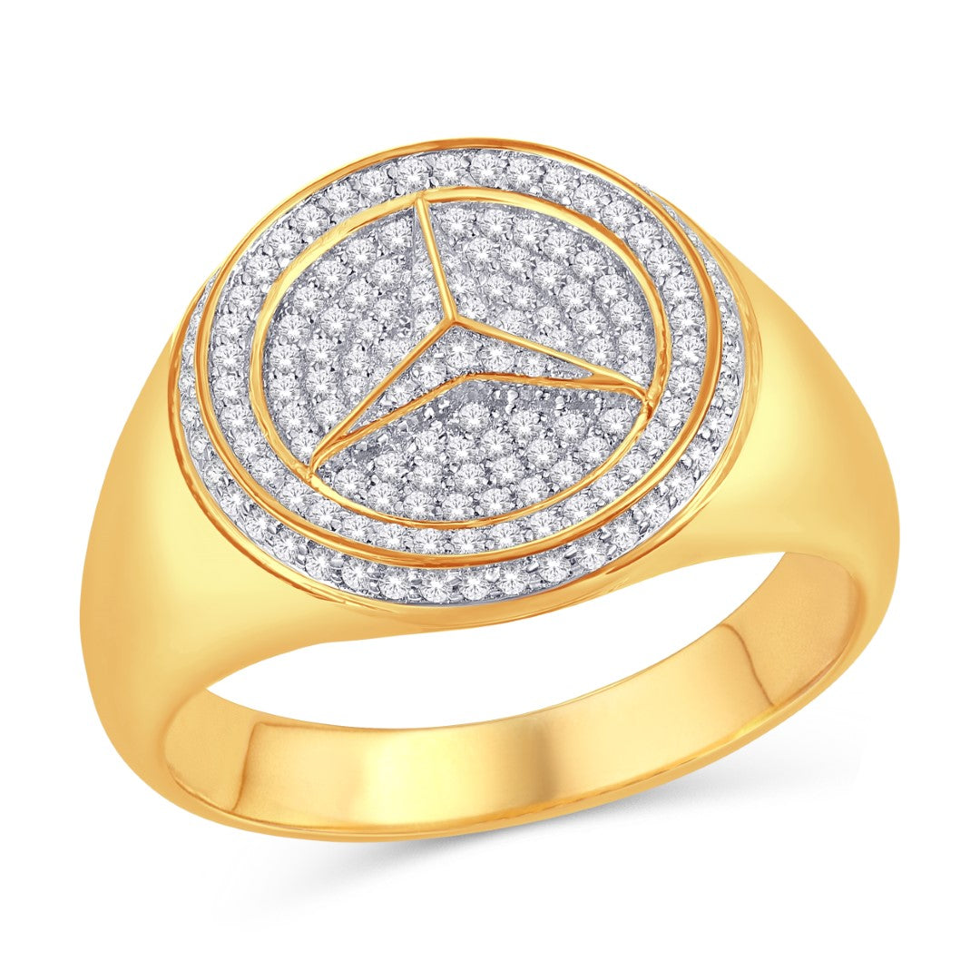 10 Karat Yellow Gold 0.43 Carat Diamonds Fashion Men's Ring-0325608-YG