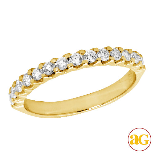 14KY 0.50CTW DIAMOND 14-STONE MACHINE SET BAND