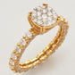 14KY 2.35CTW ROUND CLUSTER DIAMOND RING