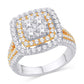 10 Karat Yellow Gold 2.05 Carat Diamonds Cushion Ladies Ring-0225662-YG