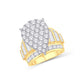 10 Karat Yellow Gold 4.00 Carat Diamonds Pear Cinderella Ladies Ring-0226260-YG (Size 9)