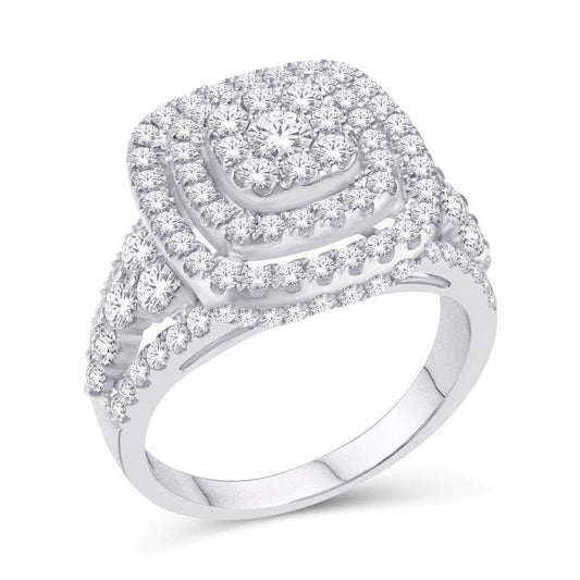 10 Karat Rose Gold 1.98 Carat Diamonds Cushion Ladies Ring-0226951-RG