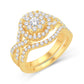 10 Karat Yellow Gold 1.00 Carat Diamonds Glittera Round Bridal Ring-0526103-YG