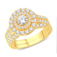 14 Karat Yellow Gold 1.57 Carat Diamonds (0.40 CTR) Round Certified Bridal Ring-0525595-YG