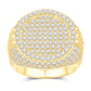 10 Karat All Yellow Gold 3.85 Carat Diamonds Round Men's Ring-0332033-ALY