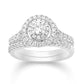 14 Karat White Gold 1.00 Carat Diamonds (0.20 CTR) Round Uno Bridal Ring-0532641-WG