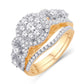 14 Karat White Gold 1.33 Carat Diamonds Designer Bridal Ring-0525399-WG